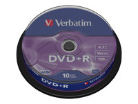 Verbatim DataLifePlus - 10 x DVD+R - 4.7 Go 16x 43498