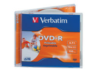 Verbatim - 10 x DVD-R - 4.7 Go 16x - surface imprimable photo large - boîtier CD 43521