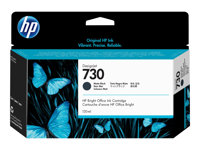HP 730 - 130 ml - noir mat - original - DesignJet - cartouche d'encre - pour DesignJet SD Pro MFP, T1600, T1600dr, T1700, T1700dr, T1708, T1708dr, T2600, T2600dr P2V65A