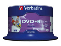 Verbatim - 50 x DVD+R - 4.7 Go 16x - noyau intérieur imprimable, surface imprimable avec photo - spindle 43512