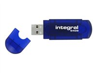Integral EVO - Clé USB - 64 Go - USB 2.0 - bleu transparent INFD64GBEVOBL