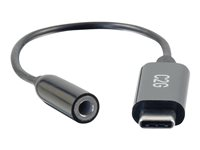 C2G USB C to 3.5mm Audio Adapter - USB C to AUX Cable - USB C to Headphone Jack - USB-C vers adaptateur de prise casque - 24 pin USB-C mâle pour mini-phone stereo 3.5 mm femelle 54426