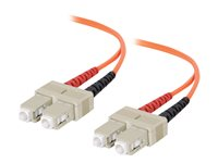C2G SC-SC 62.5/125 OM1 Duplex Multimode PVC Fiber Optic Cable (LSZH) - Cordon de raccordement - SC multi-mode (M) pour SC multi-mode (M) - 20 m - fibre optique - duplex - 62,5 / 125 microns - OM1 - orange 85454
