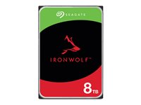 Seagate IronWolf ST8000VN002 - Disque dur - 8 To - interne - 3.5" - SATA 6Gb/s - mémoire tampon : 256 Mo - avec 3 ans de Seagate Rescue Data Recovery ST8000VN002