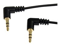 StarTech.com Câble audio stéréo Slim 3,5 mm à angle droit de 90 cm - M/M - Câble audio - mini-phone stereo 3.5 mm mâle pour mini-phone stereo 3.5 mm mâle - 91 cm - noir - connecteur à angle droit MU3MMS2RA