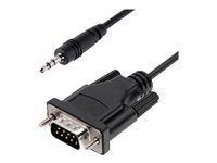 StarTech.com 3ft (1m) DB9 to 3.5mm Serial Cable for Serial Device Configuration, RS232 DB9 Male to 3.5mm Cable for Calibrating Projectors, Digital Signage, and/or TVs via Audio Jack - Al-Mylar EMI Shielding (9M351M-RS232-CABLE) - Câble série - DB-9 (M) pour mini-phone stereo 3.5 mm (M) - 1 m - moulé, vis moletées - noir 9M351M-RS232-CABLE