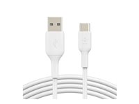 Belkin BOOST CHARGE - Câble USB - 24 pin USB-C (M) pour USB (M) - 1 m - blanc CAB001BT1MWH