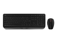 CHERRY GENTIX DESKTOP - Ensemble clavier et souris - sans fil - 2.4 GHz - Français - noir JD-7000FR-2