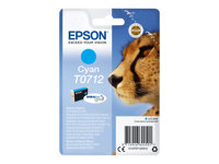 Epson T0712 - 5.5 ml - cyan - original - emballage coque avec alarme radioélectrique/ acoustique - cartouche d'encre - pour Stylus DX9400, SX115, SX210, SX215, SX218, SX415, SX515, SX610; Stylus Office BX310, BX610 C13T07124022