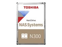 Toshiba N300 NAS - Disque dur - 4 To - interne - 3.5" - SATA 6Gb/s - 7200 tours/min - mémoire tampon : 256 Mo HDWG440UZSVA