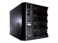 Verbatim PowerBay DataBank - Serveur NAS - 4 Baies - 8 To - SATA 3Gb/s - HDD 2 To x 4 - RAID RAID 0, 1, 5, 6, disque de réserve 5 - Gigabit Ethernet 47484
