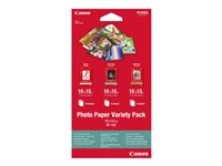 Canon Variety Pack VP-101 - 100 x 150 mm 15 feuille(s) kit papier photo - pour PIXMA MG2550, MG3550, MG3650, MG5750, MG5751, MG6450, MG6850, MG7150, MG7750, MG7751 0775B078