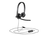 Casque USB Logitech H570e - Micro-casque - sur-oreille - filaire 981-000575