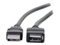 C2G 6.6ft USB Extension Cable - USB A to USB A Extension Cable - USB 2.0 - M/F - Rallonge de câble USB - USB (M) pour USB (F) - 2 m - noir 52107