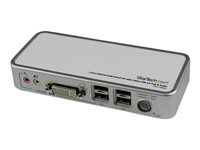 StarTech.com Switch KVM USB DVI a 2 ports avec cables - Commutateur ecran clavier souris DVI avec audio et hub USB 2.0 - Commutateur écran-clavier-souris/audio/USB - 2 x KVM / audio / USB - 1 utilisateur local - de bureau SV211KDVIEU