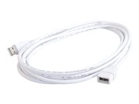 C2G Câble d'extension USB de 2 m - Câble USB A mâle vers USB A femelle - Câble USB - USB (F) pour USB (M) - 2 m - blanc 19018