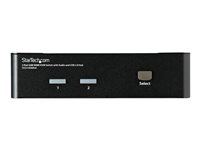 StarTech.com Commutateur KVM HDMI USB 2 ports avec audio et concentrateur USB 2.0 - Commutateur écran-clavier-souris/audio/USB - 2 x KVM / audio / USB - 1 utilisateur local - de bureau - pour P/N: IM12D1500P, SVA12M2NEUA, SVA12M5NA SV231HDMIUA