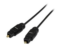 StarTech.com Câble Toslink (SPDIF) Audio Numérique Optique 4,5 m - Cordon Optique Audio Toslink - Connecteurs Métal Plaqué Or - Mâle/Mâle - Câble audio numérique (optique) - SPDIF - TOSLINK mâle pour TOSLINK mâle - 4.6 m - fibre optique - noir - pour P/N: FPCEILPTBLP, FPWARTB1M, FPWFXBAT, FPWTLTBAT, HD202A, STNDMTV100, STNDMTV70 THINTOS15