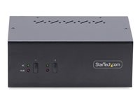 StarTech.com 2-Port Dual-Monitor DisplayPort KVM Switch, 4K 60Hz, 2x USB 5Gbps Hub Ports, 2x USB 2.0 HID Ports, Hotkey and Push-Button Switching, TAA Compliant - ESD Level 3 Protection (P2DD46A2-KVM-SWITCH) - Commutateur écran-clavier-souris/audio/USB - 2 x KVM / audio / USB - 1 utilisateur local - de bureau - Conformité TAA P2DD46A2-KVM-SWITCH