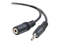 C2G - Rallonge de câble audio - mini-phone stereo 3.5 mm mâle pour mini-phone stereo 3.5 mm femelle - 2 m - blindé - moulé 80092