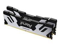Kingston FURY Renegade - DDR5 - kit - 32 Go: 2 x 16 Go - DIMM 288 broches - 7600 MHz / PC5-60800 - CL38 - 1.45 V - mémoire sans tampon - on-die ECC - argent/noir KF576C38RSK2-32