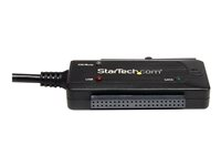 StarTech.com Câble adaptateur / Convertisseur USB 2.0 vers SATA / IDE pour disque dur / HDD et SSD de 2,5 ou 3,5 pouces - Noir - Contrôleur de stockage - ATA / eSATA - USB 2.0 - noir USB2SATAIDE