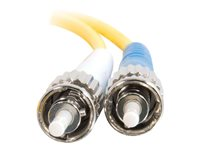 C2G ST-ST 9/125 OS1 Duplex Singlemode PVC Fiber Optic Cable (LSZH) - Câble réseau - mode unique ST (M) pour mode unique ST (M) - 3 m - fibre optique - duplex - 9 / 125 micromètres - OS1 - sans halogène - jaune 85561