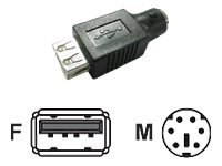 MCL Samar - Adapteur pour souris - USB (F) pour PS/2 (M) USB-AF/6M
