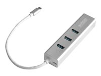 Urban Factory Compact USB-C Compact Station: Input USB-C, Output 3x USB 3.0, LAN and micro USB for power delivery - Station d'accueil - USB-C TCM02UF