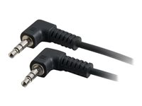 C2G Value Series - Câble audio - mini-phone stereo 3.5 mm mâle pour mini-phone stereo 3.5 mm mâle - 50 cm - blindé - noir - connecteur à 90°, connecteur à angle droit 80122