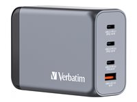 Verbatim - Adaptateur secteur - GaN - 240 Watt - 5 A - PD 3.0, QC 3.0, Power Delivery 3.1, PD/PPS - 4 connecteurs de sortie (USB type A, 3 x USB-C) 32205