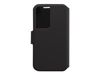 OtterBox Strada Series Via - Étui à rabat pour téléphone portable - polycarbonate, caoutchouc synthétique - noir - pour Samsung Galaxy S22 77-86603