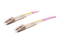 Uniformatic - Câble réseau - LC multi-mode (M) pour LC multi-mode (M) - 1 m - fibre optique - 50 / 125 microns - OM4 - sans halogène - rose / fuchsia 21371