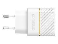 OtterBox Wall Charger - Adaptateur secteur - 30 Watt - 3 A - PD 3.0 (24 pin USB-C) - poussière de nuage blanche 78-80484