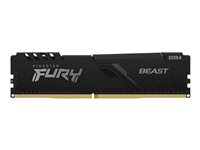 Kingston FURY Beast - DDR4 - module - 8 Go - DIMM 288 broches - 3200 MHz / PC4-25600 - CL16 - 1.35 V - mémoire sans tampon - non ECC - noir KF432C16BB/8