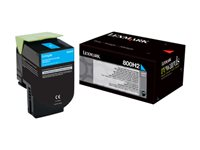 Lexmark 800H2 - À rendement élevé - cyan - original - cartouche de toner LCCP - pour Lexmark CX410de, CX410de DSV EG, CX410dte, CX410e, CX410e Gov S36 80C0H20