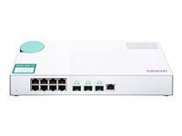 QNAP QSW-308-1C - Commutateur - non géré - 2 x 10 Gigabit SFP+ + 1 x combo 10 gigabits SFP+ + 8 x 10/100/1000 - de bureau QSW-308-1C