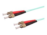 Uniformatic - Câble réseau - ST/UPC multimode (M) pour ST/UPC multimode (M) - 2 m - fibre optique / 50 micromètres - 50 / 125 microns - OM3 - sans halogène - aqua 21242