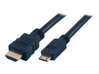 MCL MC382 - Câble HDMI avec Ethernet - HDMI mâle pour 19 pin mini HDMI Type C mâle - 1 m MC382/3D-1M