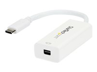 StarTech.com USB-C to Mini DisplayPort Adapter - 4K 60Hz - White - USB 3.1 Type-C to Mini DP Adapter (CDP2MDP) - Adaptateur DisplayPort - 24 pin USB-C (M) pour Mini DisplayPort (F) - USB 3.1 / Thunderbolt 3 / DisplayPort 1.2 - 18 cm - passif, support pour 4K60Hz (3840 x 2160) - blanc CDP2MDP