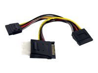 StarTech.com Câble d'alimentation SATA - 15 cm - Dédoubleur SATA - SATA vers LP4 avec 2x SATA - Splitter SATA - Répartiteur d'alimentation - alimentation SATA (M) pour alimentation interne 4 plots, alimentation SATA (F) - 15.2 cm PYOLP42SATA