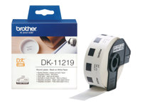 Brother DK-11219 - Noir sur blanc - Rouleau (1,2 cm) 1200 unités (1 rouleau(x) x 1200) étiquettes - pour Brother QL-1050, QL-1060, QL-500, QL-550, QL-560, QL-570, QL-580, QL-650, QL-700, QL-720 DK11219