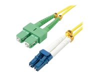 MCL - Câble réseau - mode unique LC (M) pour mode unique SC/APC (M) - 1 m - fibre optique - 9 / 125 micromètres - OS2 - sans halogène FJOS2/SCA-LC-1M