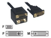 MCL Samar - Câble DVI - DVI-I (M) pour HD-15 (VGA), DVI-I (F) - 20 cm CG-225