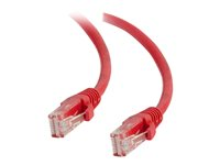 C2G Cat5e Booted Unshielded (UTP) Network Patch Cable - Cordon de raccordement - RJ-45 (M) pour RJ-45 (M) - 3 m - UTP - CAT 5e - moulé, sans crochet, bloqué - rouge 83224