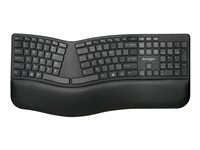 Kensington Pro Fit Ergo Wireless Keyboard - Clavier - sans fil - 2.4 GHz, Bluetooth 4.2 - Français - noir K75401FR