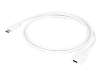 Urban Factory Cable USB-C extension 1m white (USB-C male to USB-C female) - Câble d'extension USB - 24 pin USB-C (M) pour 24 pin USB-C (F) - 1 m - blanc TCE01UF