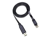 HPE Aruba - Câble réseau - USB (M) droit pour RJ-45 (M) droit - USB 2.0 - noir - pour HPE Aruba 6000 48G Class4 PoE 4SFP 370W Switch R9G48A