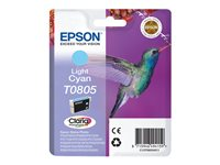 Epson T0805 - 7.4 ml - cyan clair - original - blister - cartouche d'encre - pour Stylus Photo P50, PX650, PX660, PX700, PX710, PX720, PX730, PX800, PX810, PX820, PX830 C13T08054011