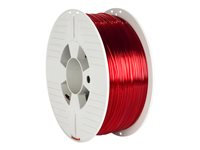 Verbatim - Rouge transparent - 1 kg - filament PETG (3D) 55054